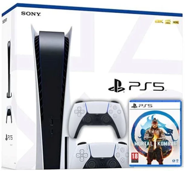 Playstation 5 Slim Disk + Extra Dualsense Controller + Mortal Kombat 1 1 TB