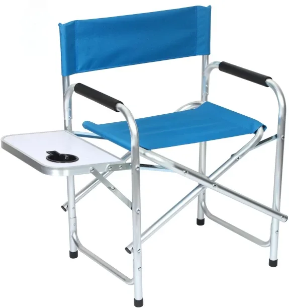 Just Simplified Portable Aluminum Frame I Synthetic Fiber Director's Chair